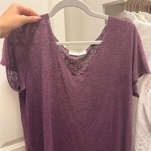Urban Outfitters Project Social Tee Purple V-Neck Women's Top